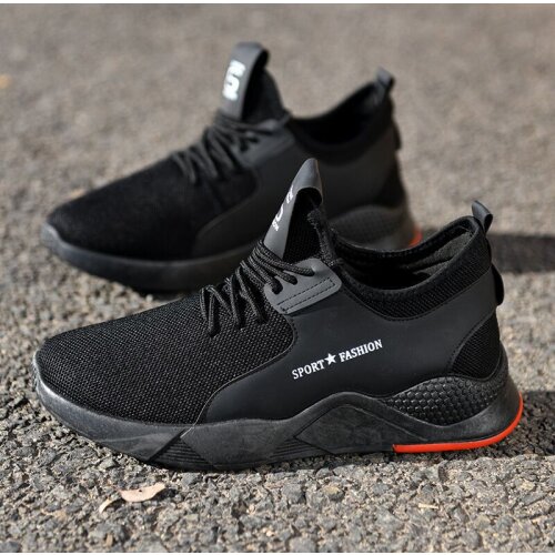 New mens shoes sports shoes trend breathable casual fly woven running shoes 2021 spring Korean fashion