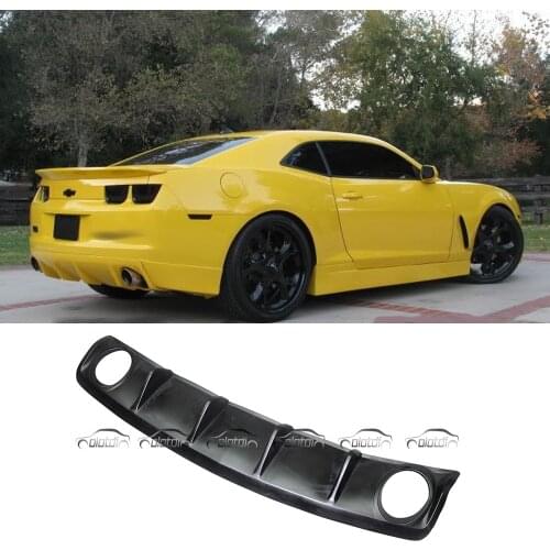 PU Material Rear Lip Bumper Diffuser For Chevrolet Camaro 2010-2013 Double Exhaust Tips Car Styling