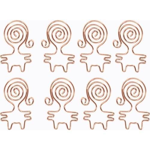 Rose Gold 8pcs/box Kawaii Cat Paper Clips Bookmark Planner Tools Scrapbooking Tools Binder Paper clip