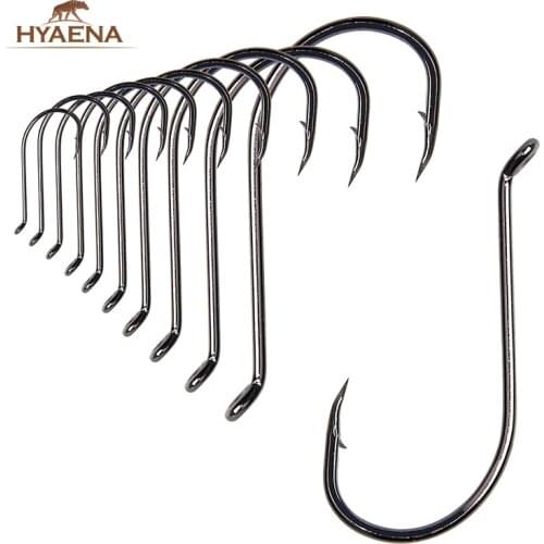 Hyaena 50pcs 8299 High Carbon Steel Fishing Hooks Octopus Beak Bait Fishing Hook Size 1# 2# 6# 8# 2/0 3/0 4/0 5/0 6/0