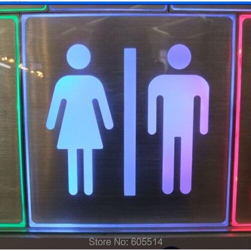[Seven Neon]Free shipping 48sets 110*110*30mm square shape led singnal light led indicator for male/female washroom