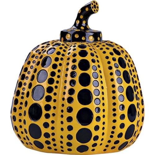 Modern Sculpture Pumpkin Kusama Yayoi Ornaments Polka Dot Art Home Interior Decoration Office Arts Wedding Christmas