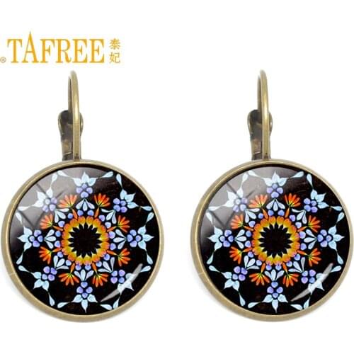 TAFREE 2017 malada clip earrings ethnic style beautiful fahion women literary wind vintage ethnic new jewelry H358
