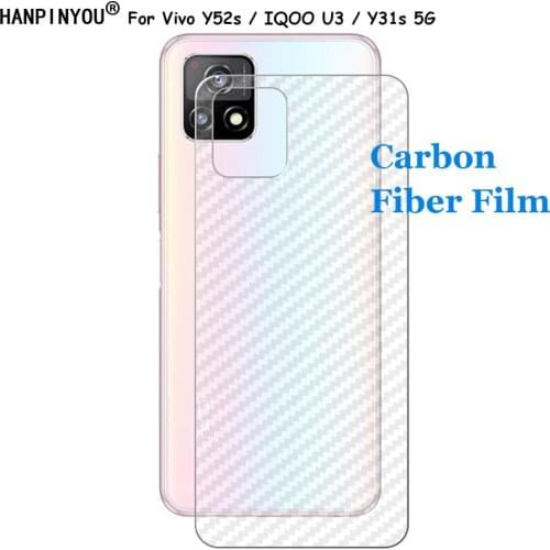 For Vivo Y52s t1 / iQOO U3 / Y31s 5G 6.58" 3D Carbon Fiber Rear Back Film Stiker Screen Protector (Not Tempered Glass)