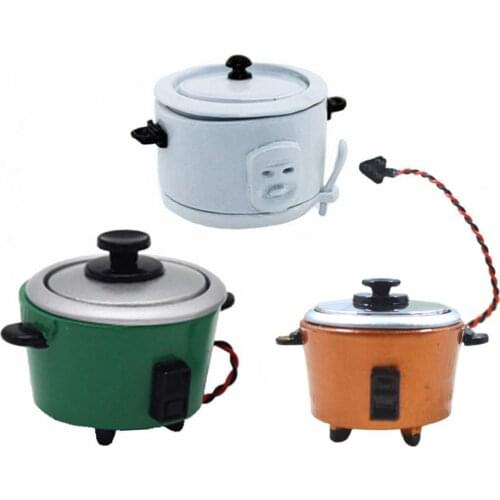 1/12 Dollhouse Miniature Rice Cooker Kitchen Tool Home Decoration Accessory