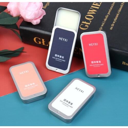 1PC Women Men Solid Balm Portable Case Solid Perfume Fragrances Mild Long Lasting Aroma Deodorant Fragrance Body Antiperspirant