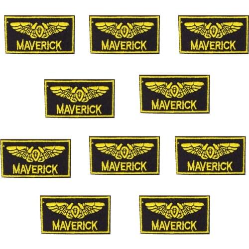 10 PCS Gold Badge Sew Embroidery Cool Patch for Clothes Jacket Applique Iron on Transfer Craft Patches for Men Motorcycle Dress