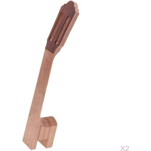 2 Pieces Unfinished Mahogany Classical Guitar Neck Luthier DIY Parts
