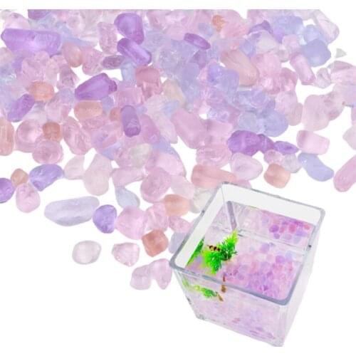 260g/pack Herring Blue Hibiscus Sand Fish Tank Decoration Stone Irregular Shape Ornaments Stone Aquarium Color Bottom Sand Sale