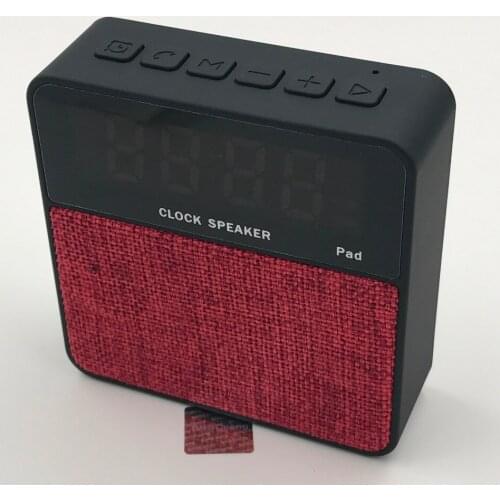 Led Time Bluetooth Speaker Fashion Fabric Net Wireless Speaker Portable Lovely High Quality Support U-disk TF Card FM Radio 1Pcs