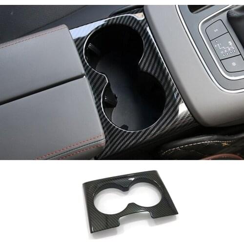 For Citroen C5 Aircross 2017 2018 2019 ABS Carbon fiber Car Front water cup frame decoration Cover Trim Accessories styling 1PCS