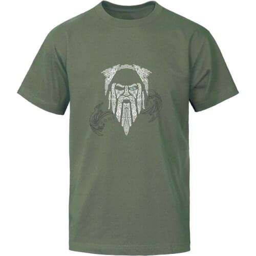 Viking Legend Ragnars Raven Tshirt Man Casual Sportswear Cool Short Sleeve Top 2021 Man High Quality 100% Cotton Loose Tshirts