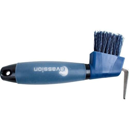 Cavassion horseshoe hook silicone handle non-slip horseshoe hook with cleaning brush horse washing tool