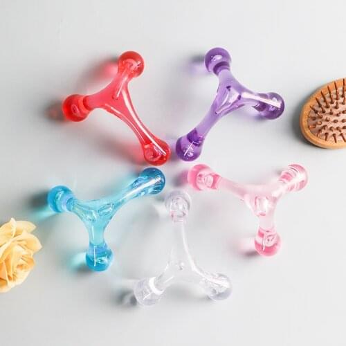 Mini Arch Body Massager Handheld Health Balance Three Ball Back Massage Stick Relax Acupressure Health Massage Tool
