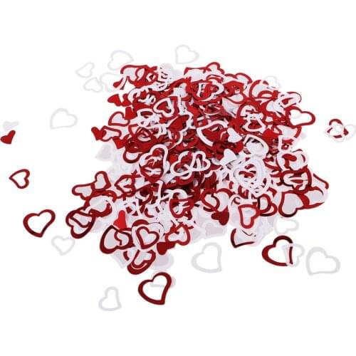 Metallic Plastic Confetti Sprinkles Heart Wedding Birthday Foil Scatters
