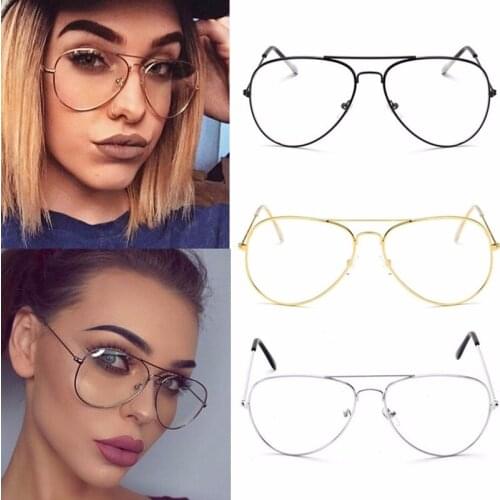 Trendy Round Glasses For Unisex Vintage Classic Metal Flat Mirror Optical Spectacles Frame Vision Eyeglasses Pilot Toad Mirror