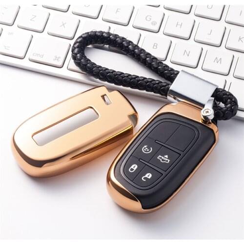 Soft TPU Car Key Cover Case For Jeep Renegade Grand Cherokee WK2 Liberty Compass Patriot Wrangler JL Key Ring Holder Accessories