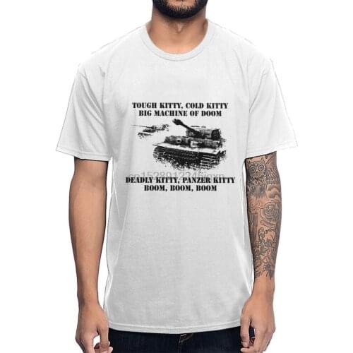 Wehrmacht German Big Cat Tiger Tank T Shirt For Men Unique Design Quality Organic Cotton S-6XL Plus Size T-Shirt