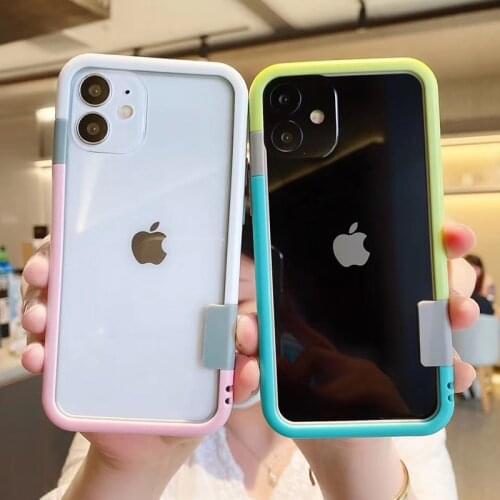 Shockproof Bumper Transparent Phone Case For iPhone 12 11 Pro Max XR XS Max X 7 8 Plus 12 Mini 11 SE 2020 12 Soft Silicone Cover