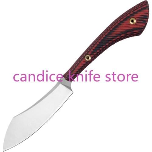 Mini Straight Knife D2 Fixed Blade G10 Handle Outdoor Camping Survival Hunting Survival Fruit Knives EDC Multi Tool Xmas Gift