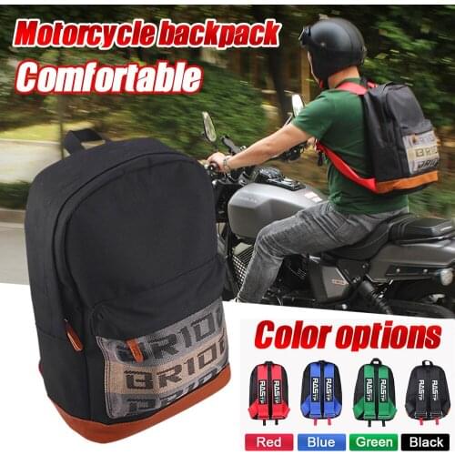 RASTP-Racing Style Bride Fabric Backpack Waterproof Motorcycle Bag Motorcycle Backpack Travel Luggage Harness Straps RS3-BAG039