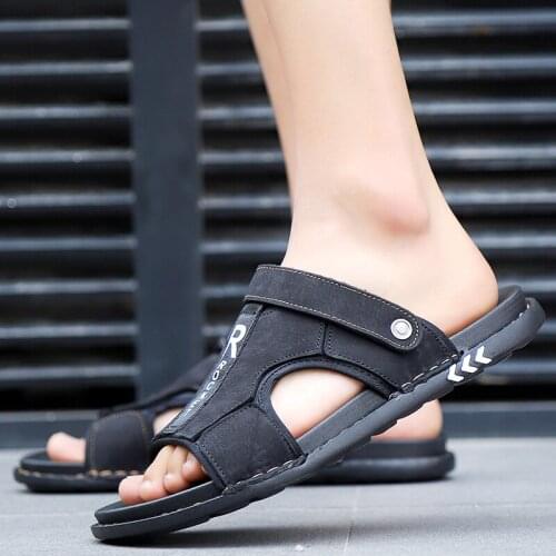 Sandalias sandalia genuino work rasteira man sandalet ritable zandalias cuir 2020 piel uomo v masculino verano leather sandali