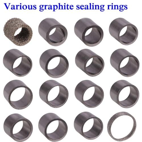 16 style 30 34 36 38 39 40 42 45 46 48 50 60mm motorcycle exhaust pipe graphite gasket muffler gasket seal ring for exhaust pipe