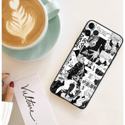 Gojo Satoru Jujutsu Kaisen Anime Glass Soft Silicone Phone Case FOR IPhone SE 6s 7 8 Plus X XR XS 11 12 Mini Pro Max Cover Shell