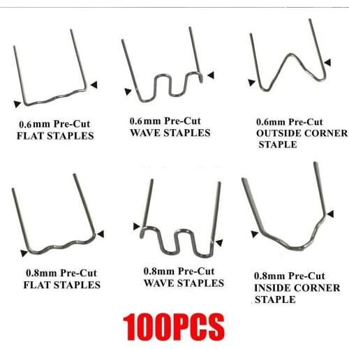 100/500PCS Hot Stapler Staples for Plastic Welder Car Bumper Repair Welding Machine Hot Melt Welding Tool for Plastic Welder