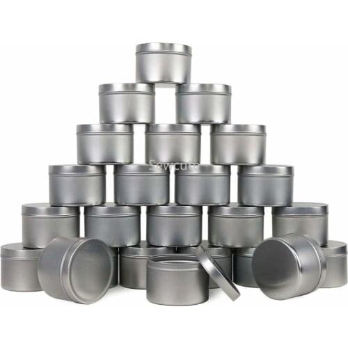 15pack Candle Tins Metal Empty Candle Jar Containers Slip-On Lids for Candle Making Party Favors Food Spices Balms Gels Storage