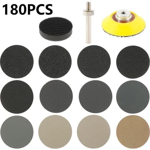 180PC 60 80 100 150 400 800 Grits Sanding Disc Wet Diamond Polishing Pads Tile Marble Granite Polisher Flexible Stone Hand Tools