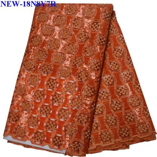 2018 African Fashion Laces Fabrics Embroidered African French Silver Sequins Lace Fabric 2018 African Wedding Lace Fabric SS004