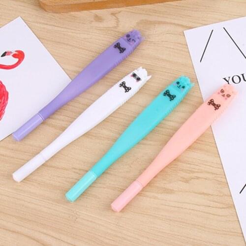 50PCS Handsome Alpaca Expression Butterfly Gel Pens Handsome Hairstyle Black Waterborne Stationery Kawaii School Supplies
