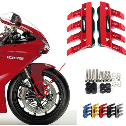For Ducati 1098 1098S 1098R (1098 Tricolor) Motorcycle CNC Aluminum Front Mudguard Anti-Drop Slider Protector Cover Accessories