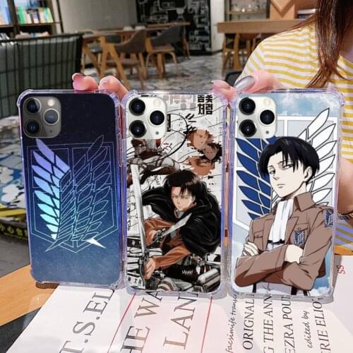 Attack on titan anime Phone Case For iphone 12 11 pro Max Mini 7 8 plus X XR XS Samsung S10 9 4 5 6 7 8 Plus