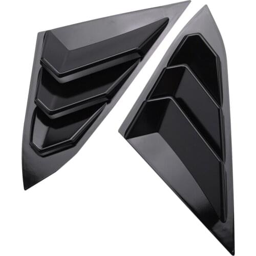 For Honda 10Th Gen Civic 2016 2017 2018 2019 Rear Side Window Louvers Air Vent Cover Black