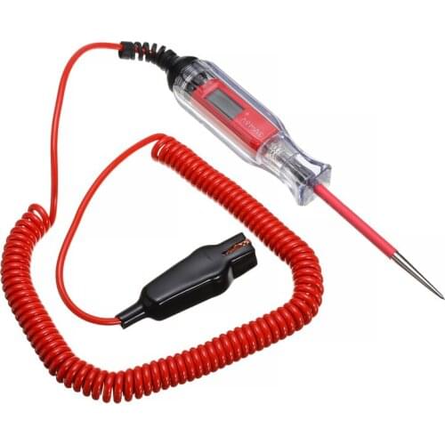 3-48V Car Truck Digital LCD Circuit Tester with 3.6m Wire Car Circuit Low Voltage Meter & Lamp Probe Tester Diagnostic Tool