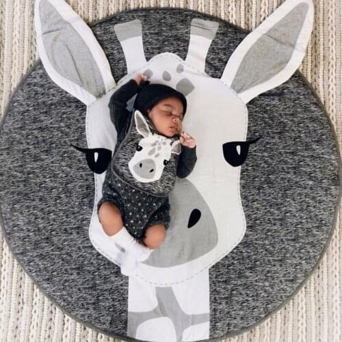 Baby Play Mat Animal Climbing Carpet Infant Crawling Blanket Round Mat Rug Toys Mat For Children Room Decor Photo Props Tent Mat