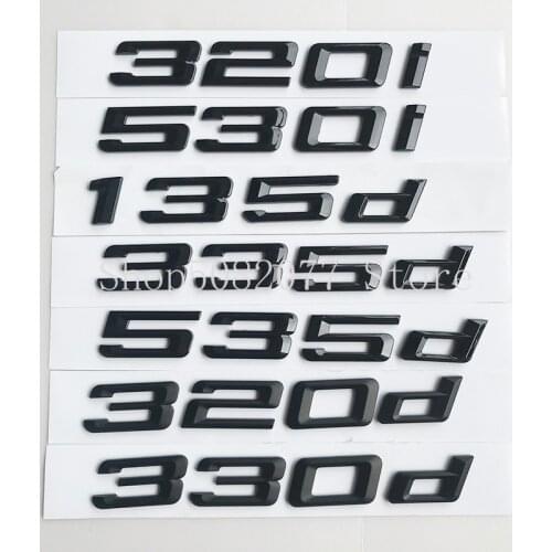 DIY 0 1 2 3 4 5 6 7 8 0 i d Trunk Nameplate Emblem Badge Car Sticker for BMW 118i 320i 325d 330i 335d 420i 425d 525i 530d 535d