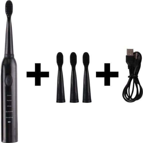 Electric Toothbrush Rechargeable Toothbrush Sonic Shock Automatic Soft Toothbrush Waterproof Usb Charging