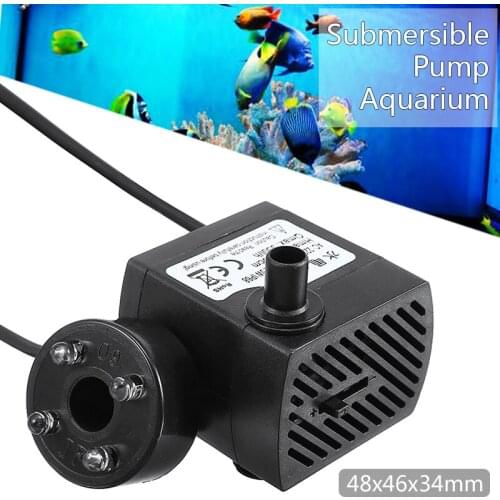 5W 220-240V Electric Submersible Water Pump with LED Lights For Aquarium Fish Tank Pond Fountain Pumps