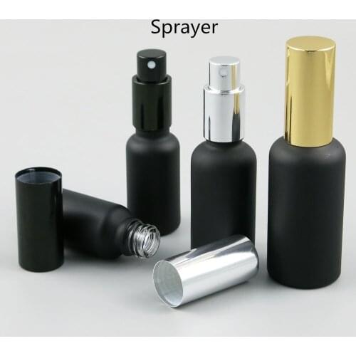 Refillable Press Pump Spray Bottle Liquid Essentail oil Bottles Container Perfume Atomizer Gold Silver Black Aluminum Sprayer