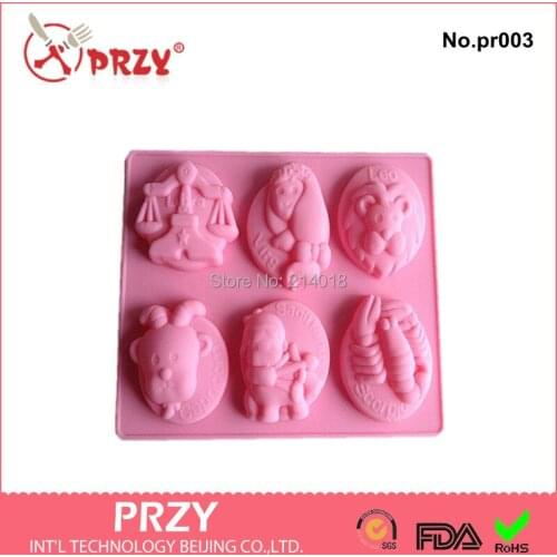 Sell hot Silicone Cake molds,chocolate moulds,fondant candle molds,sugar craft tools moulds,12 zodiac , ice cube tray