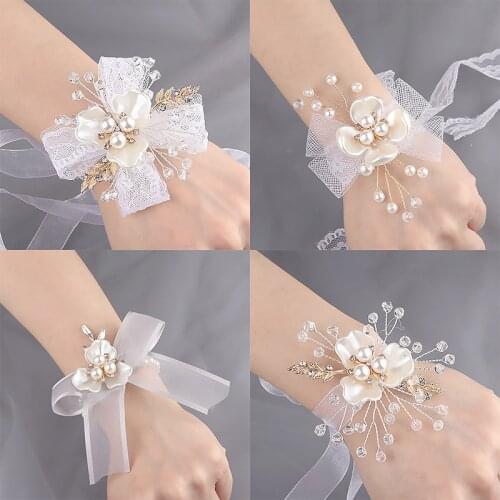 Korean bridesmaid wrist flower wedding hand fireworks super fairy simple butterfly Sen sister group hand flower