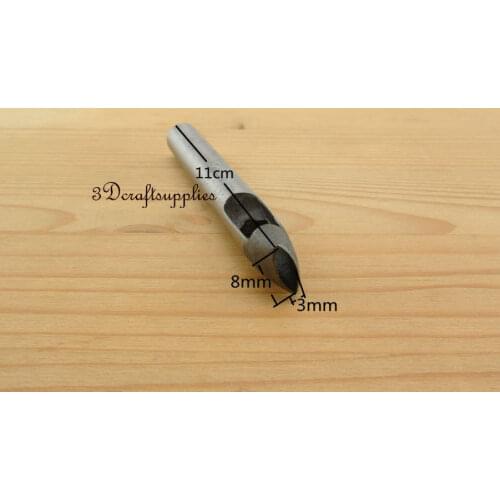 Leather puncher Hole Gasket Cutter Punch Set tool Olives 8 mm x 3 mm S162