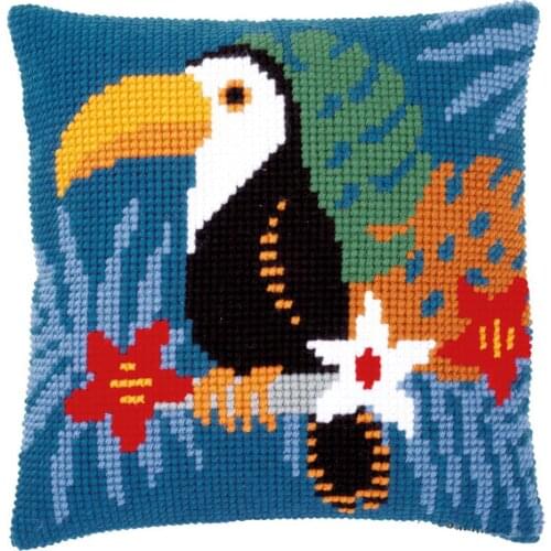 Latch Hook kits Pillow Diy Handmade Printed Canvas Cushion Latch Hook Kits DIY Unfinished accessories Animal Bird