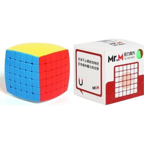 ShengShou Mr.M 6x6x6 7x7x7 Magnetic Magic Cubes Pillowed 6x6 7x7 Speed Cube SengSo Magnet Cubo Magico Puzzle Toys for Children