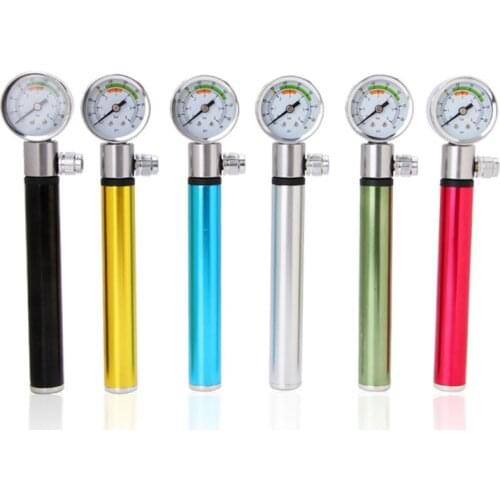 Mini Bicycle Pump Gauge Bike Air Inflator Cycling Pump Fits Presta Schrader Valves for Road Mountain BMX