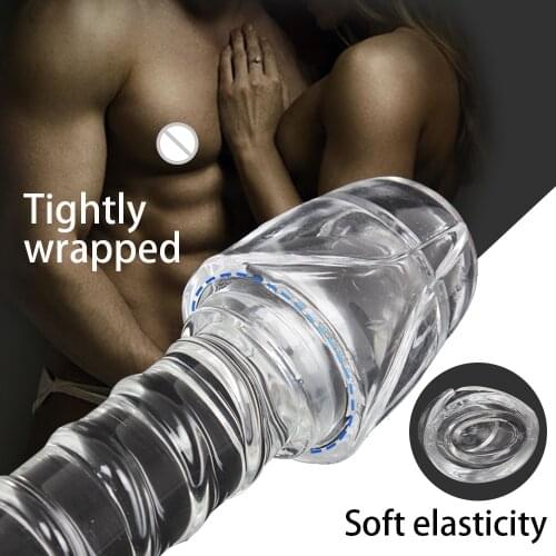 Silicone Reusable Glans Rings Penis Sleeve Condom Foreskin Ring For Men Male Lasting Time Extension Enlargement Condoms Sex Shop