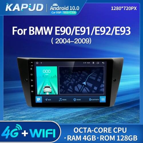 Kapud 9" Android 10 Car Multimedia Player Auto Radio Stereo For BMW E90/E91/E92/E93Series 2006-2012GPS Navigation Octa-Core
